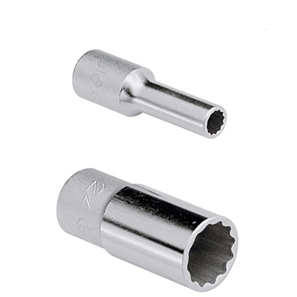 [GENIUS TOOLS] 1/2" Dr. 12 pt. Metric Deep Hand Sockets