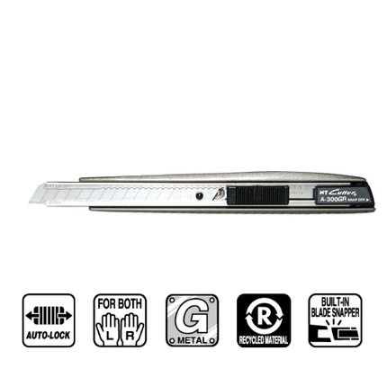 NT CUTTER Breakaway-Blade Utility Knives Metal A "A-300GRP"