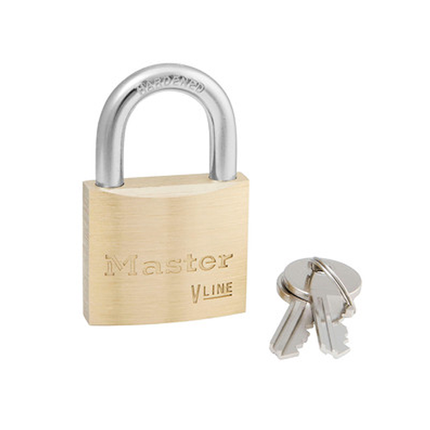 MASTER LOCK Model No. 4140  1-1/2in (38mm) Wide Brass Padlock