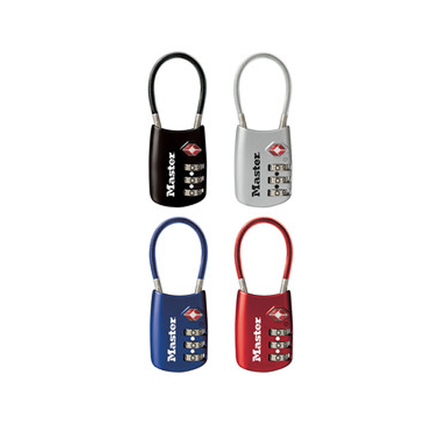 MASTER LOCK Model No. 4688D  1-3/16in (30mm) Wide Set Your Own Combination TSA-Accepted Luggage Lock with Flexible Shackle