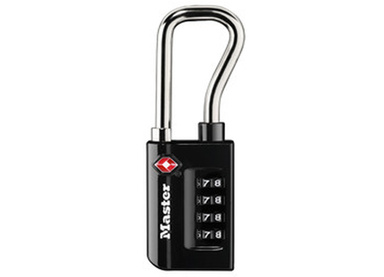 MASTER LOCK Model No. 4696D  1-5/16in (35mm) Wide Set Your Own Resettable Numeric Combination TSA-Accepted Luggage Lock with Extended Reach Shackle