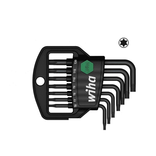 [WIHA] L-key set in Classic holder   TORX®, 7-pcs., short, black oxidised 363H7 | 210-0252