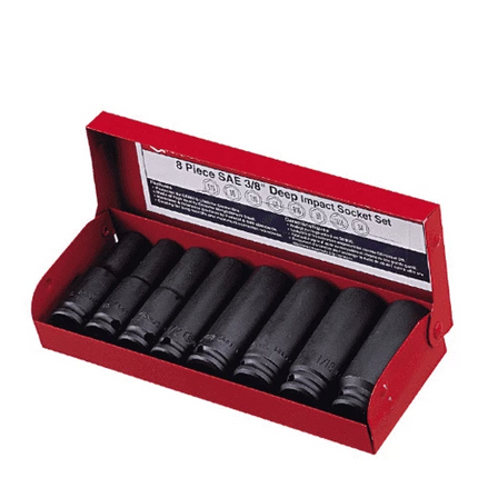 [GENIUS TOOLS]8 Piece 3/8″ Dr. Metric Deep Impact Socket Set Cr-Mo CM-004  | 201-5608