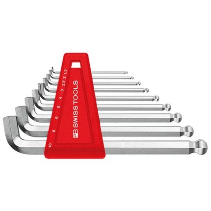 [PB SWISS TOOLS] PB 2212.H-10 CN, Ball point hex key L-wrench sets for hexagon socket screws | 233-2718