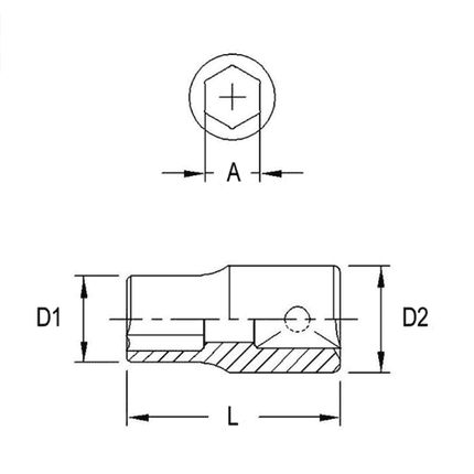 GENIUS TOOLS 1/4" Dr. 6 pt. Metric Hand Sockets