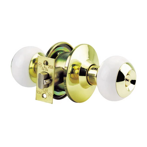 JUNGHWA Key- and Button-Locking Door Knobs  3300CHOICE (White)