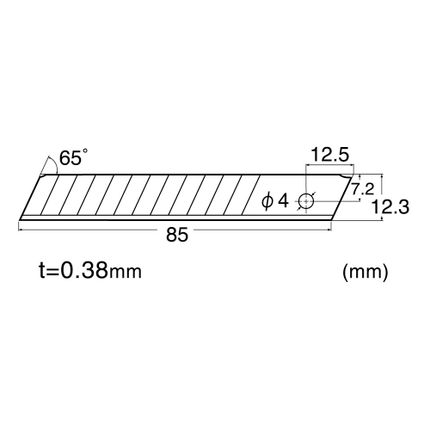 NT CUTTER Breakaway-Blade Utility Knives, Spare blade Medium-Sized/10 blades "BH-21P"