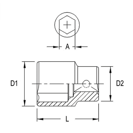 GENIUS TOOLS 3/8" Dr. 6 pt. Metric Hand Sockets