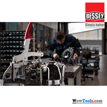 [BESSEY] Vertical toggle clamp with open arm and horizontal base plate STC-VH
