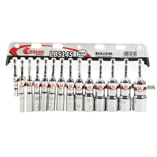 Seshin Buffalo 6Point Long Bit Socket Set LBS14S (110mmX14PCS)