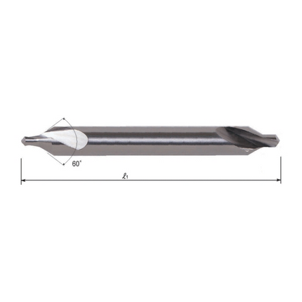YG-1  Center Drills HSS-EX Center Drill Type A Bright Finish, L=150mm