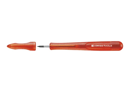 [PB SWISS TOOLS] PB 704 K Scriber with tungsten carbide point, handle with handy clip, with protection cap