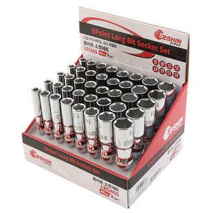 Seshin Buffalo 6Point Long Bit Socket Set LBS40S (40PCS)