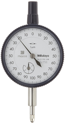 Mitutoyo 2119S-10 Dial Indicator, Lug Back Plate