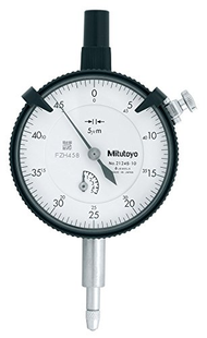 Mitutoyo 2124S-10 Standard Dial Indicator, 5 mm (0.5 mm)