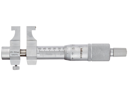 Mitutoyo 145-186 Vernier Inside Micrometer, Caliper Type, 25-50mm Range, 0.01mm Graduation, Plus /-0.006mm Accuracy