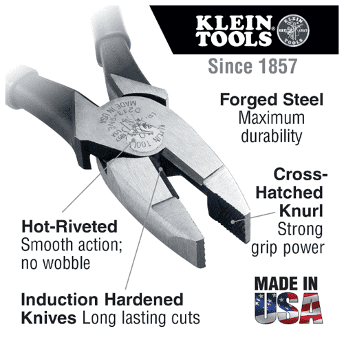 KLEIN TOOLS 8'' Pliers Heavy Duty Side Cutting (No. D2000-8)