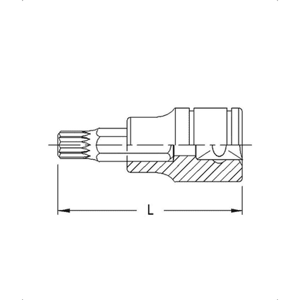 [GENIUS TOOLS] 3/8" Dr. Triple Square Bit Sockets-140mmL
