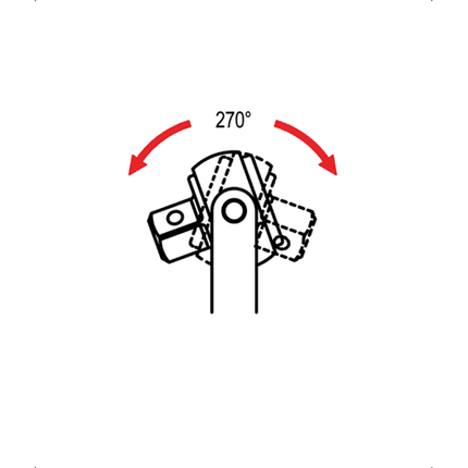 GENIUS TOOLS 1/2" Dr. 72 Teeth Rotor Ratchets - Chrome Handle