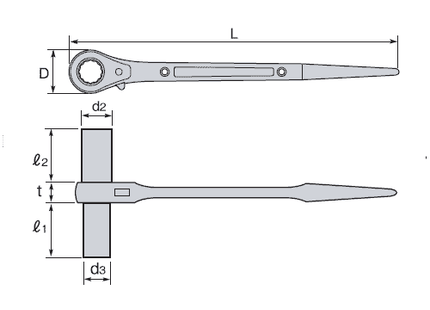 [SUPER TOOL] RATCHET WRENCH-Double Size (Double Long Socket Type)