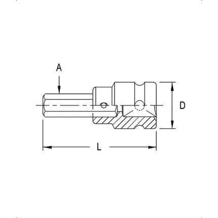 [GENIUS TOOLS] 3/4" Dr. Impact Metric Hex Bit Sockets