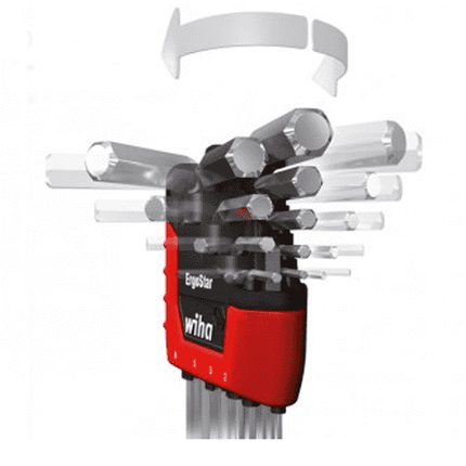 [WIHA] L-key set in ErgoStar holder  TORX® MagicSpring®, 13-pcs.SB 366R HZ13 | 210-7103