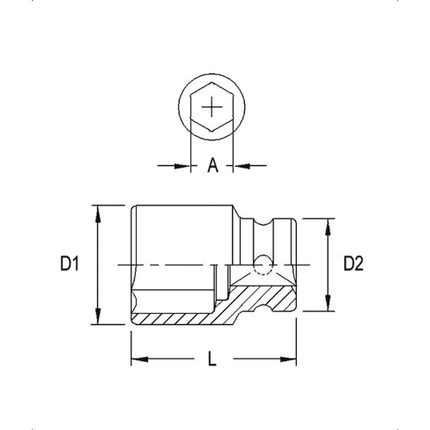 [GENIUS TOOLS] 1" Dr. 6 pt. Metric Impact Sockets Cr-Mo