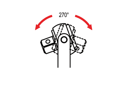 [GENIUS TOOLS] 1/4" Dr. 72 Teeth Rotor Ratchet - Chrome Handle | 200-7122