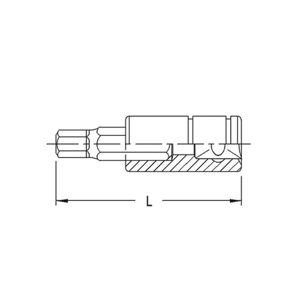 [GENIUS TOOLS] 1/2" Dr. Metric Hex Bit Sockets-55mmL