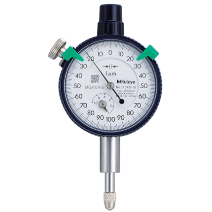 Mitutoyo 1109S-10 Series 1 Compact Dial Indicator,1 mm/0.2 mm Range