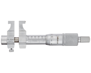 Mitutoyo 145-189 Vernier Inside Micrometer, Caliper Type, 100-125mm Range, 0.01mm Graduation, +/-0.009mm Accuracy