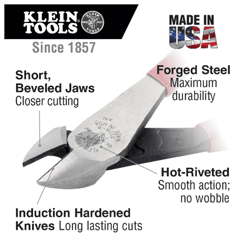 [KLEIN TOOLS] 8'' High Leverage Diagonal-Cutters (No.D228-8) | 218-0081