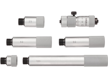 Mitutoyo 137-202 Tubular Vernier Inside Micrometer, Extension Rod Type, 50-300mm