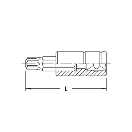 [GENIUS TOOLS] 1/4" Dr. Tamperproof Star Bit Sockets