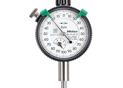 Mitutoyo 1013S-10 Dial Indicator, 0-100-0 Reading, 0-1mm Range,