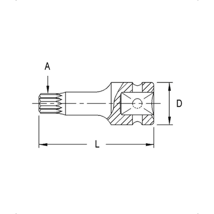 [GENIUS TOOLS]   3/8" Dr. Triple Square Head Drivers