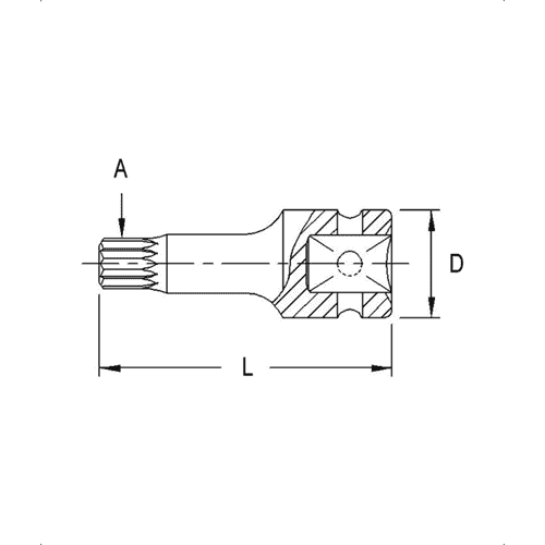 [GENIUS TOOLS]   3/8" Dr. Triple Square Head Drivers