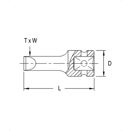 [GENIUS TOOLS] 3/8" Dr. Slotted Head Drivers