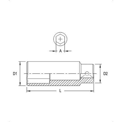 [GENIUS TOOLS] 3/4" Dr. 6 pt. Metric Deep Hand Sockets