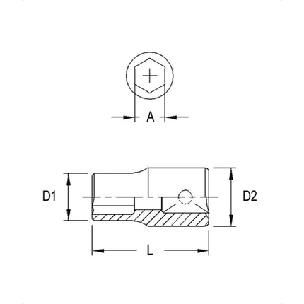 [GENIUS TOOLS] 1/4" Dr. 6 pt. Metric Impact Sockets Cr-V