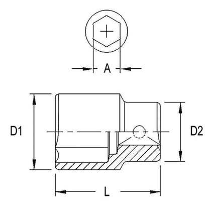 [GENIUS TOOLS] 1" Dr. 6 pt. Metric Hand Sockets