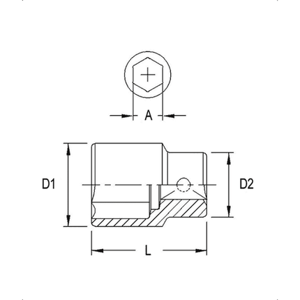 [GENIUS TOOLS] 1/2" Dr. 6 pt. Metric Impact Sockets Cr-V