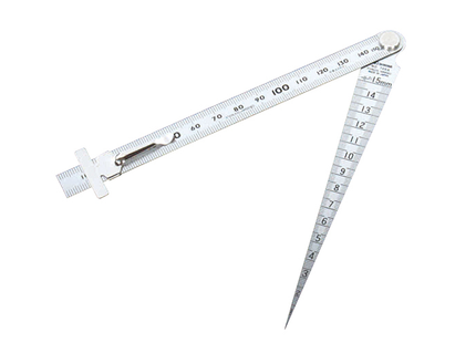 Shinwa Taper gauge 1 to 15 mm with straightedge