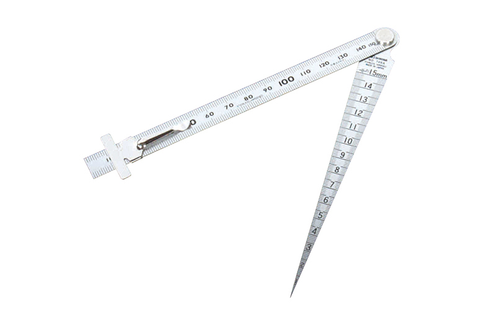 Shinwa Taper gauge 1 to 15 mm with straightedge