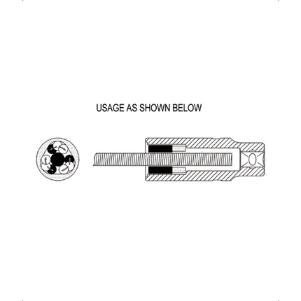 [GENIUS TOOLS] 1/2" Dr. Metric Stud Remover Sockets