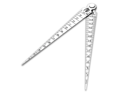 Shinwa Taper gauge double 1 to 15 mm with gap / hole diameter / length measurement scale