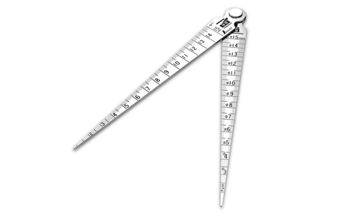 Shinwa Taper gauge double 1 to 15 mm with gap / hole diameter / length measurement scale